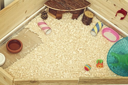 eksempel på indretning af et bur