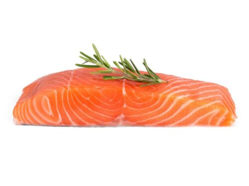 En rå laksefilet